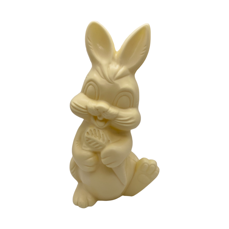 Konijn met wortel 28 cm Wit Uni-Color