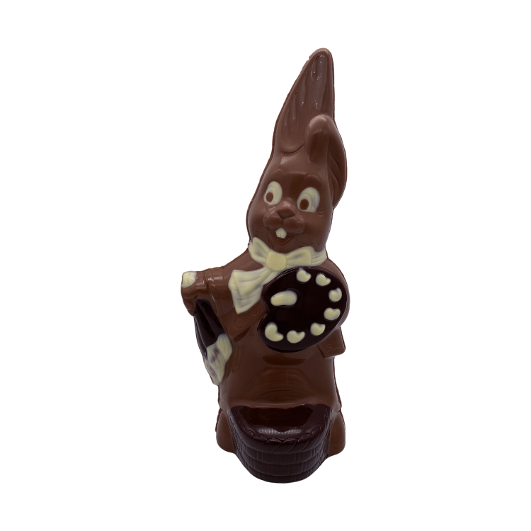 Konijn met pallet 27 cm Melk Tri-Color