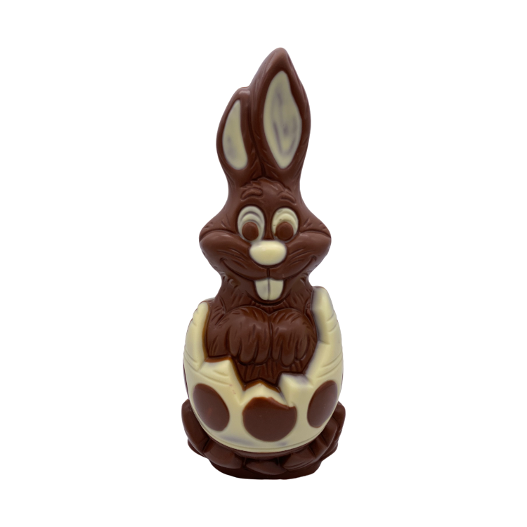 Haas uit ei 25 cm Melk Bi-Color