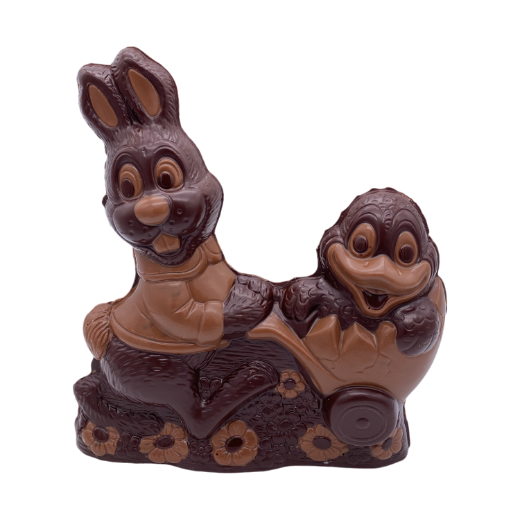 Haas met eend 20 cm Fondant Bi-Color