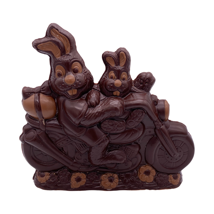 Konijn op moto 20 cm Fondant Bi-Color