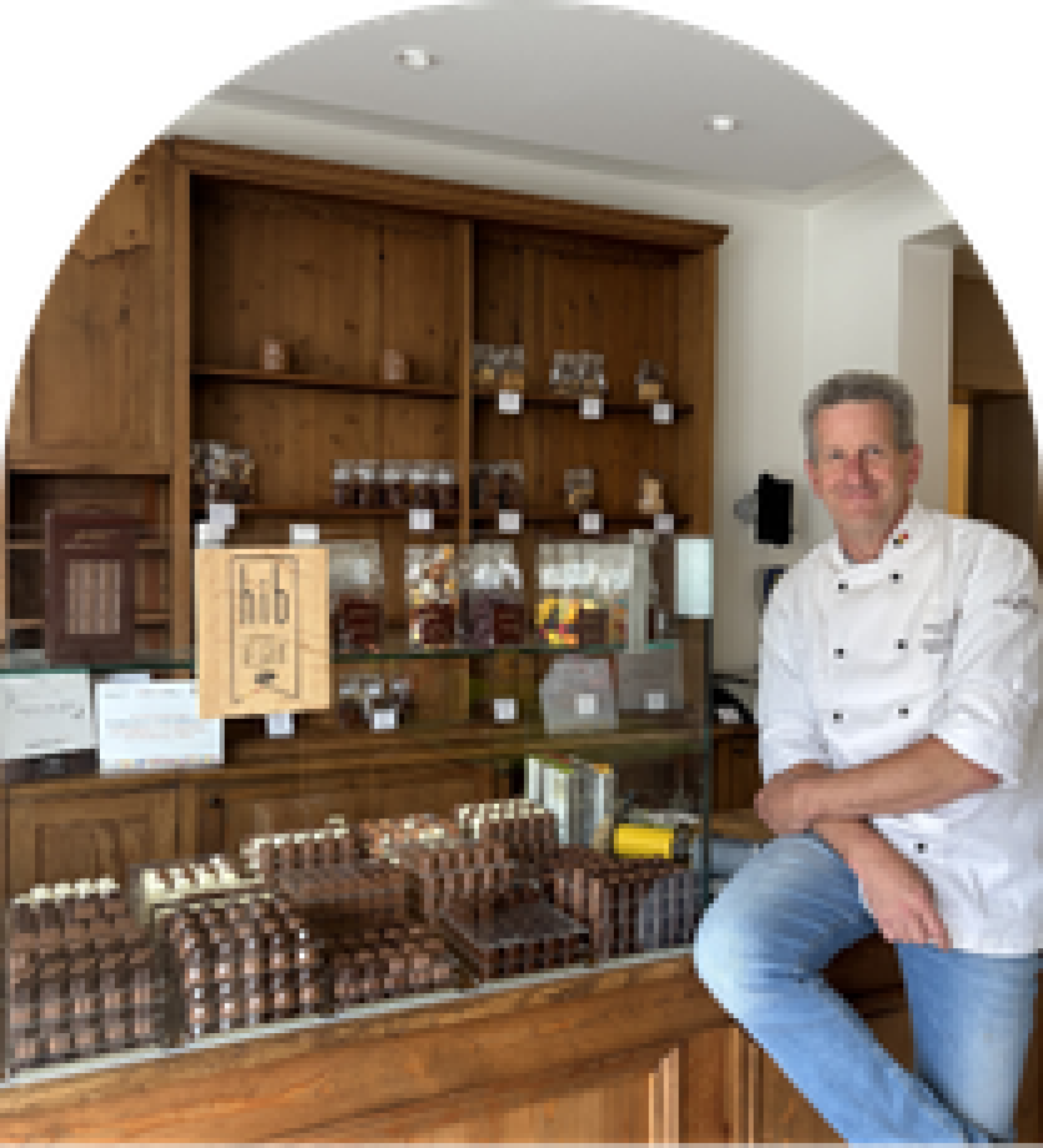 Frederic Declercq in de winkel van Artimar