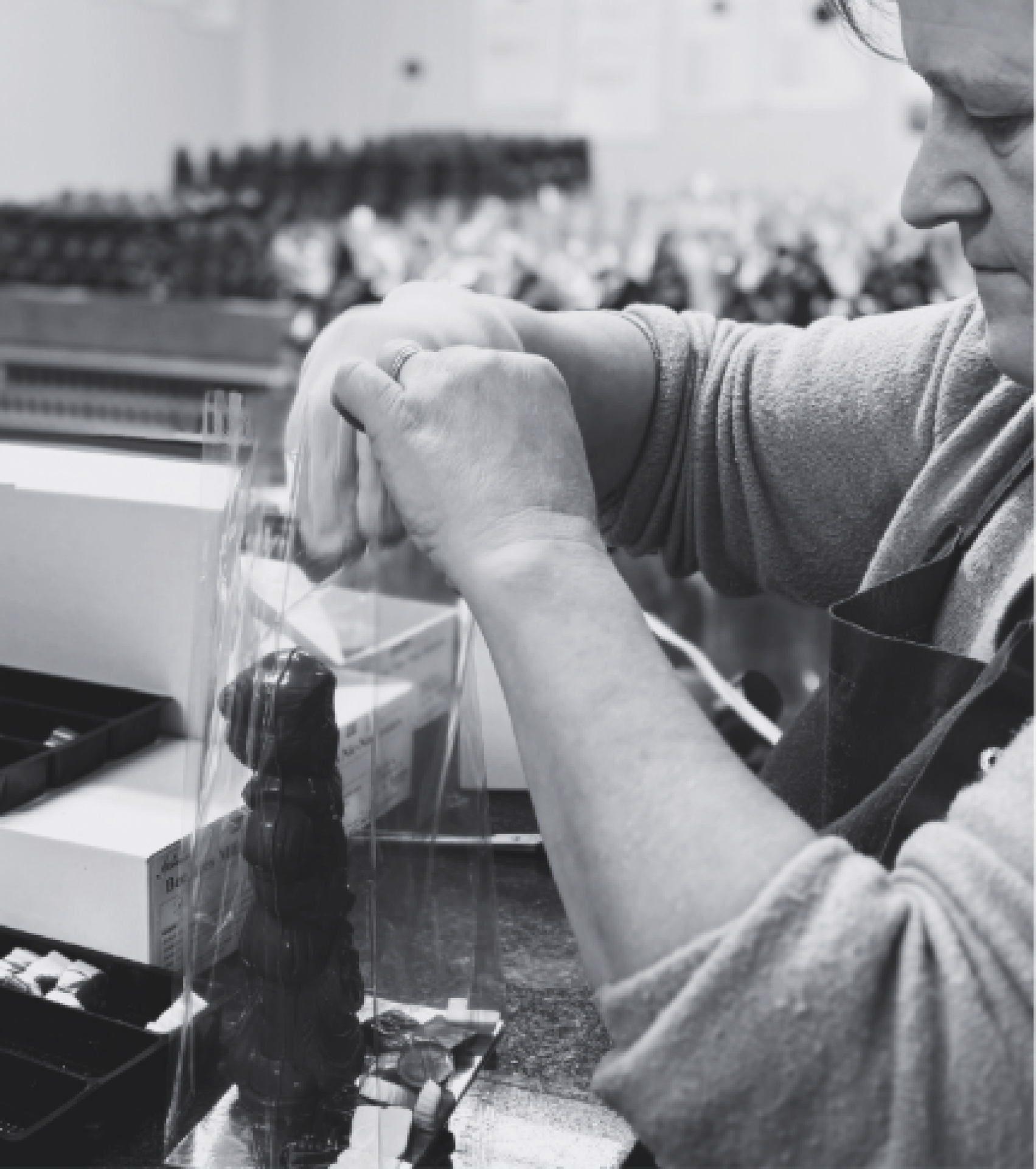 Handwerk in het chocoladeatelier
